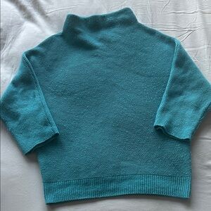 The Reset R-label Turquoise Wool Cashmere Funnel Neck Sweater